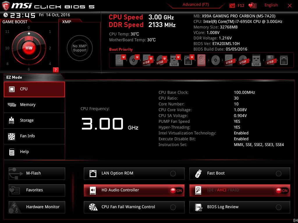 BIOS - The MSI X99A Gaming Pro Carbon Motherboard Review
